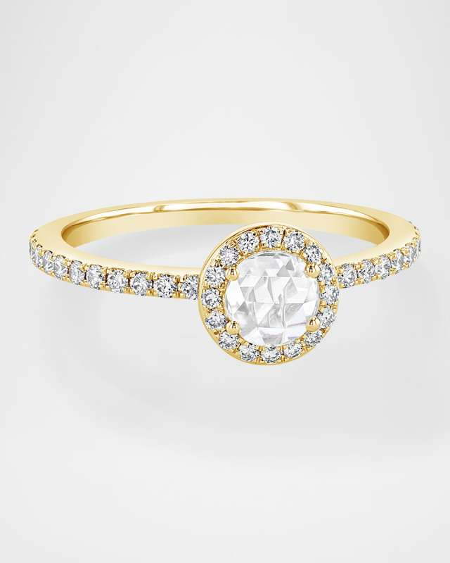 18K Yellow Gold Diamond Stack Ring